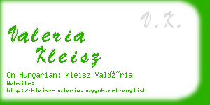 valeria kleisz business card